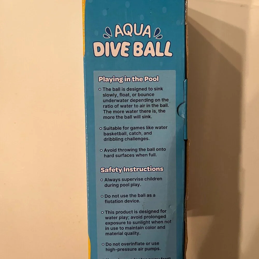 Soccer Ball for Underwater ‎ Pool Games – Ages 8+ (new) (k/x)